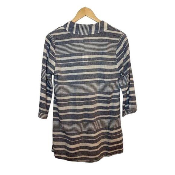 NWT Mud‎ Pie New Melanie Navy Stripe Tunic Top or Beach Cover Up Womens Small - Picture 2 of 5